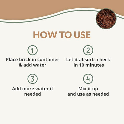 Buffered Coco Bliss (40lbs) - 100% Buffered Coco Coir - Organic Coco Coir for Plants, Garden Soil, & Potting Mixes - Coconut Fiber Substrate Mixes with Potting Soil for Indoor Plants & Outdoor Plants Plantonix