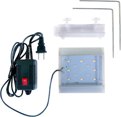 Penn-PLAX Cascade Plant Growth LED Clip-On Light for Rimless Aquariums – Great for Aquatic and Non-Aquatic Plants – 12-Bulb Multicolor Penn-Plax