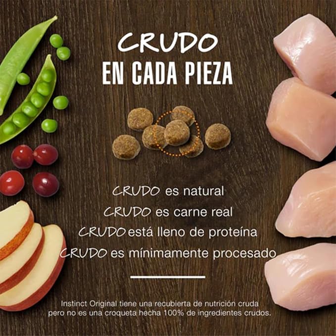 Instinct Dog Food, Grain Free Dog Food Dry, High Protein, Raw Coated Dog Food, Dog Kibble, Original Real Chicken, 22.5 lb. Bag - PAWPICO