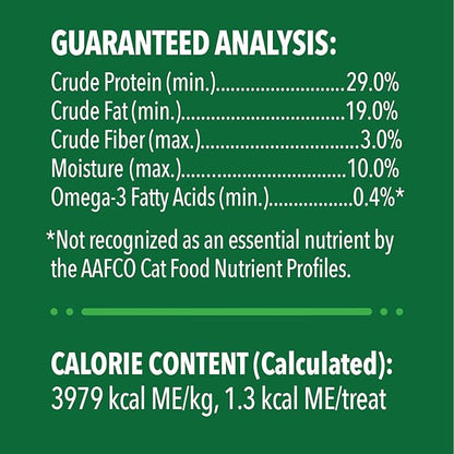 FELINE GREENIES SMARTBITES Skin & Fur Health Crunchy and Soft Natural Cat Treats, Salmon Flavor, 4.6 oz. Pack GREENIES