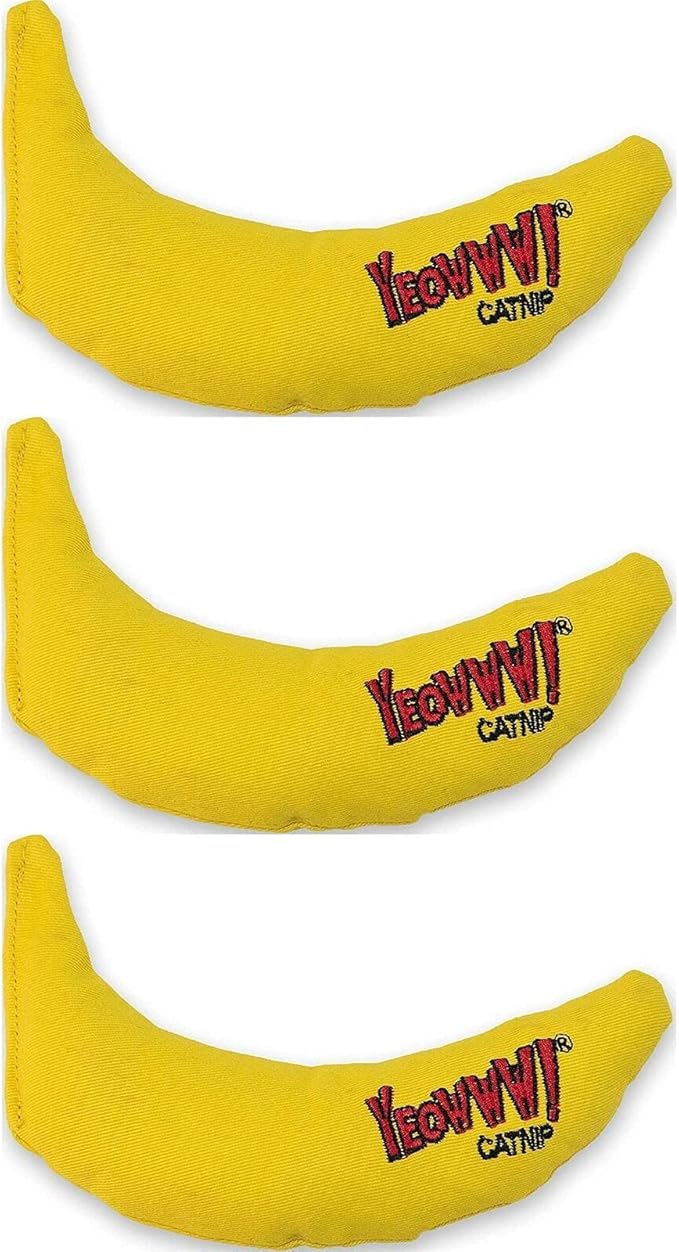 YEOWWW! DuckyWorld 100% ORGANIC CATNIP Leaf & Flower Cat Toy BANANA 3 PACK - PAWPICO