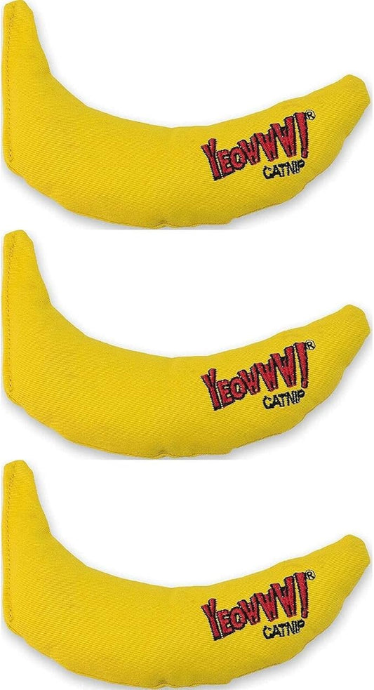 YEOWWW! DuckyWorld 100% ORGANIC CATNIP Leaf & Flower Cat Toy BANANA 3 PACK - PAWPICO