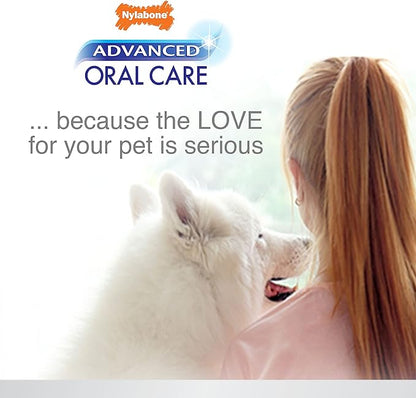 Nylabone Advanced Oral Care Cat & Dog Water Additive for Dental Care - Liquid Tartar Remover - Dog Breath Freshener & Teeth-Cleaning Liquid - Peppermint (16 oz.) Nylabone