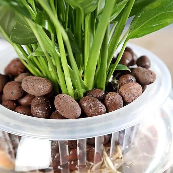Halatool 4 LB Leca Clay Pebbles for Plants 4mm-16mm Clay Balls 100% Natural Hydroton Leca Balls for Indoor Plants Hydroponic Growing Gardening Orchids Drainage Decoration Aquaponics HALATOOL