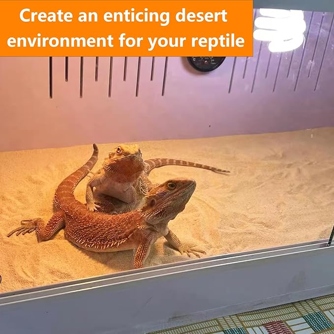 BNOSDM Reptile Sand Bearded Dragons Substrate Sands Lizard Terrarium Bedding Desert Blend for Snakes Geckos Chameleon Tortoise Frogs Scorpion Invertebrates Amphibian（Yellow） BNOSDM