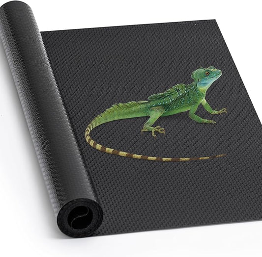Bearded Dragon Tank Flooring, Reptile Tank Mat for Leopard Gecko, Snake, Lizard and Tortoise, Reptile Carpet Floor Liner for Lizard Cage, Cuttable Reptile Carpet Rolled, Substrate for Reptile Tank PAWPICO