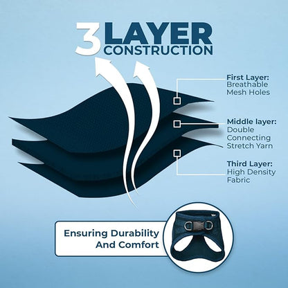 Voyager Step-in Air Dog Harness - All Weather Mesh, Reflective, No Pull Harness for Small, Medium Dogs, Cats - Secure with Hook & Loop Fastener, Buckle, Double D-Rings - Blue, S BestPetSuppliesLLC