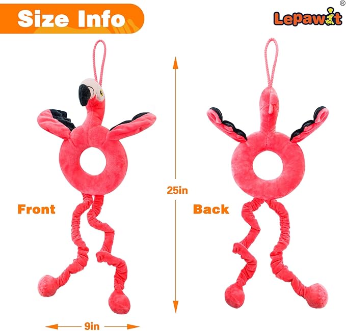 Catnip Toys, Cute Flamingo Cat Toys with Bells and Crinkle Paper for Indoor Cats, Door Hanging Cat Toy for Cats & Kitten - PAWPICO