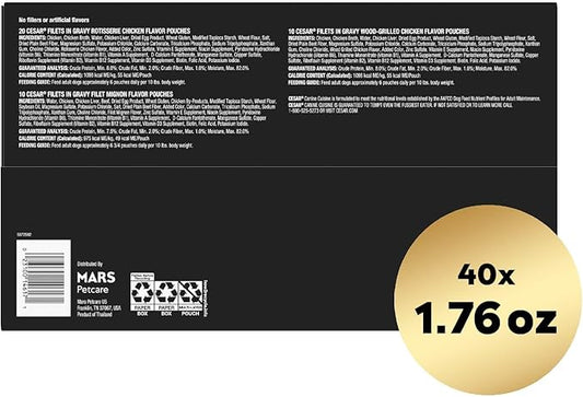 Cesar Wet Dog Food 40 Count Multipack - PAWPICO