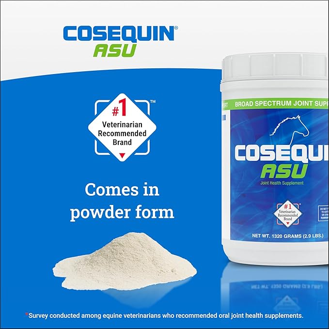 Nutramax Cosequin ASU Joint Health Supplement for Horses - Powder with Glucosamine, Chondroitin, ASU, and MSM, 500 Grams NutramaxLaboratories