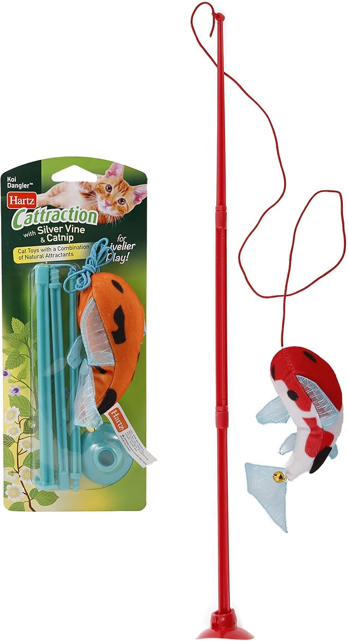Hartz Cattraction with Silver Vine & Catnip Koi Dangler - PAWPICO