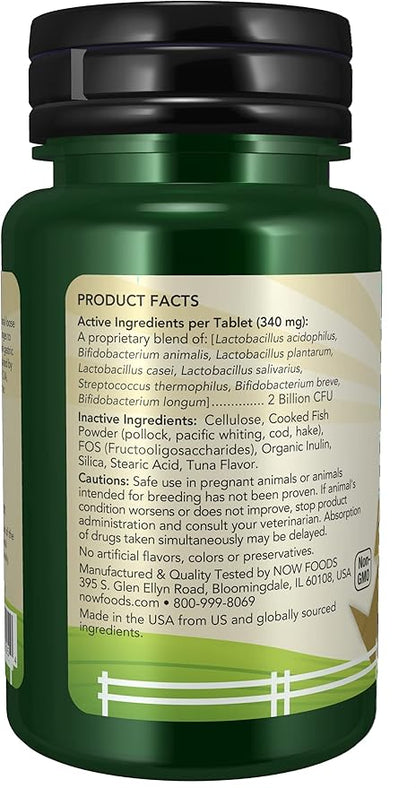 NOW Foods Pet Health, G.I. Support Supplement, Formulated for Cats & Dogs, NASC Certified, 90 Chewable Tablets NOW
