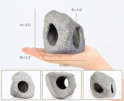 Aquarium Hideaway Rock Cave for Aquatic Pets to Breed, Play and Rest, Safe and Non-Toxic Ceramic Fish Tank Ornaments, Decor Stone for Betta SpringSmart--Focusonprovidinghighqualityaquariumdecorations