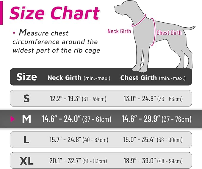 Eagloo Dog Harness Medium Sized Dog, No Pull Service Vest with Reflective Strips and Control Handle, Adjustable and Comfortable for Easy Walking, No Choke Pet Harness with 2 Metal Rings, Rose Red, M GoExplorewithEagloo
