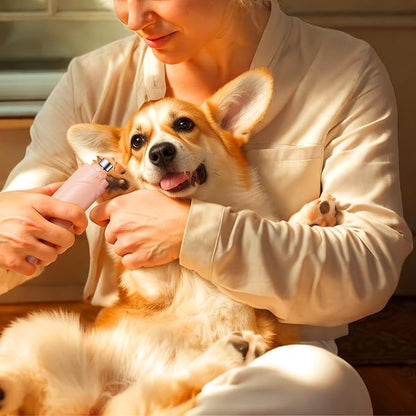 YABIFE Dog Nail Grinder, Dog Nail Trimmers and Clippers Kit, Super Quiet, Rechargeable, for Small Large Dogs Cats Toenail Claw Grooming,3 Speeds, 1 Extra Grinding Wheel - PAWPICO