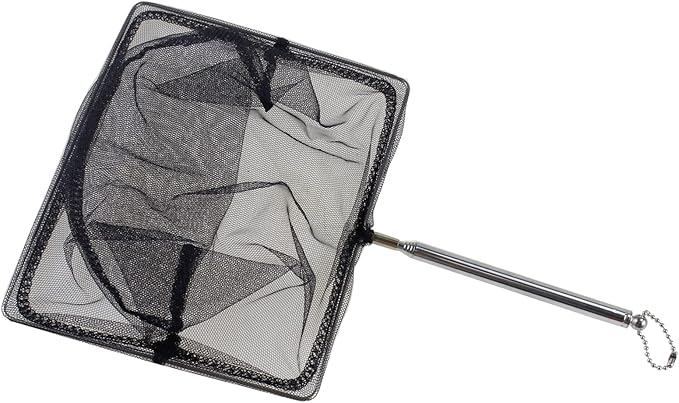 AQUANEAT Fish Net Aquarium,Fish Tank Net,Aquarium Net with Extendable Long Handle (8 Inch) Aquaneat