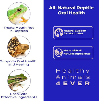 HealthyAnimals4Ever Reptile Oral Health - Natural Support for Mouth Rot, Enhanced Oral Hygiene & Long-Lasting Comfort - Gentle Homeopathic Formula - 300 Count HealthyAnimals4ever