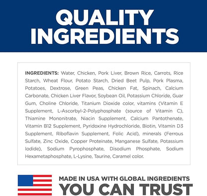 Hill's Science Diet Adult 1-6, Adult 1-6 Premium Nutrition, Wet Dog Food, Chicken & Vegetables Stew, 12.8 oz Can, Case of 12 - PAWPICO