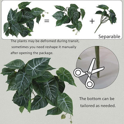 Fake Reptile Plants for Reptile Terrarium Plants, Reptile Plant Décor, Turtle Tank Plants with Suction Cup IBWell