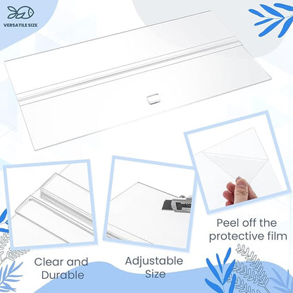 Juexica Aquarium Lid Acrylic Canopy Two Piece Set Aquarium Top Cover Fish Tank Lid with Center Brace with a Hook Knife (48 x 13 in) Juexica