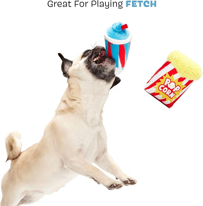 Barkbox Movie Bites Dog Toy Bundle – Squeaky Dog Toys – Plush Dog Toys – Puppy and Pet Toys for Small Dogs - PAWPICO