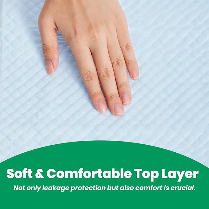 Bed Pads Disposable [50-Pack] Underpads 28x34 Incontinence Heavy Duty Chux Pads Absorbent Polymer Protective Bed Pads, Pee Pads for Kids, Adults & Elderly, Leak Proof - PAWPICO
