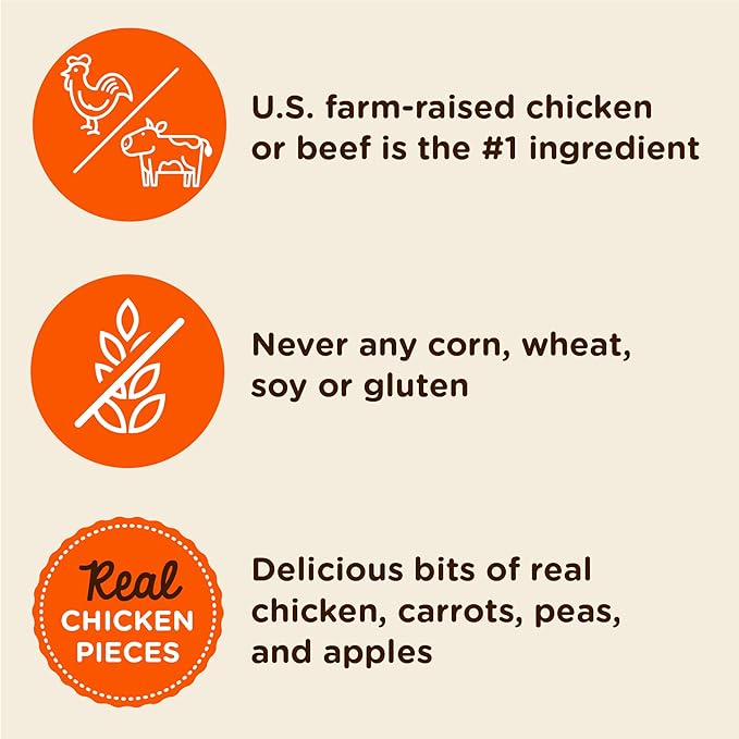 Nutrish Rachael Ray Dish Premium Natural Dry Dog Food with Added Vitamins, Minerals & Taurine, Chicken & Brown Rice Recipe with Veggies & Fruit, 11.5 Pound Bag - PAWPICO