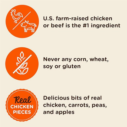 Nutrish Rachael Ray Dish Premium Natural Dry Dog Food with Added Vitamins, Minerals & Taurine, Chicken & Brown Rice Recipe with Veggies & Fruit, 11.5 Pound Bag - PAWPICO