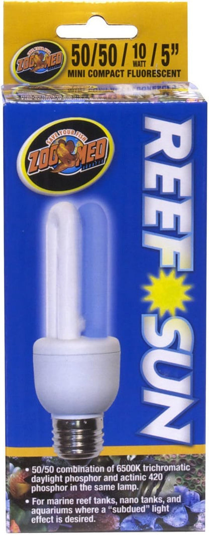 Zoo Med Reef Sun 50/50 Mini Compact Fluorescent Bulb, 10 Watts ZooMed