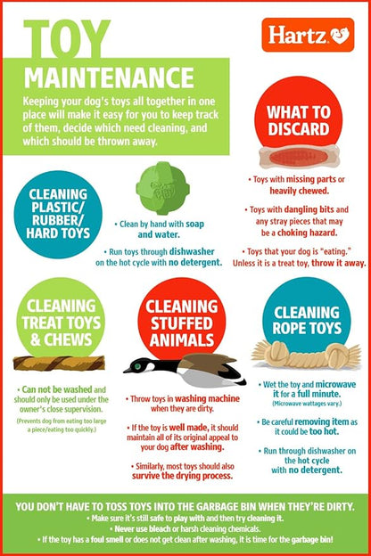 Hartz Chew 'n Clean Dental Duo Dog Treat & Chew Toy, Color Varies, Large, 3 Pack - PAWPICO