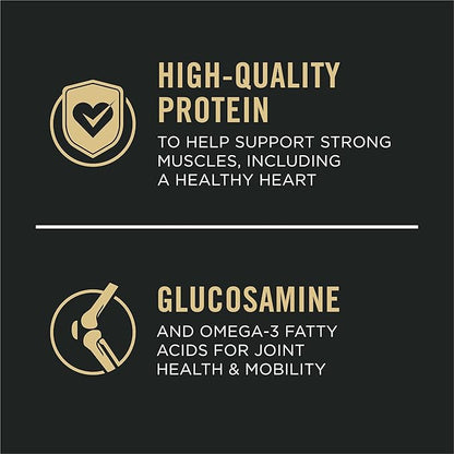 Purina Pro Plan Adult 7 Plus Complete Essentials Shredded Blend Beef and Rice Formula High Protein Dog Food for Senior Dogs - 34 lb. Bag - PAWPICO