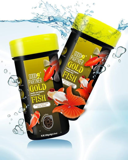 Purify Series for Goldfish Food, Sinking Gold Fish Pellets, All Natural Ingredients, Balanced Composition of Fish Food, Good for Fins Grow and Color Saturation, 3.53 oz (Pack of 2) GOODPARTNERFishFoodPurifySeries