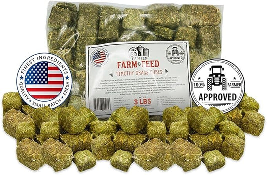 | Timothy Grass Food | Small Pet | Young and Adult | Cubes | 3 Pounds FAMILY+FARM+AND+FEED