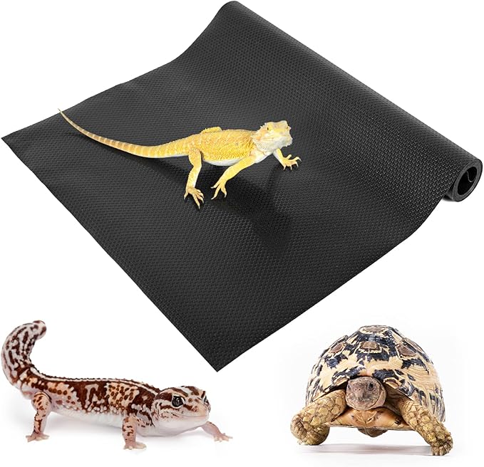 REPTIZOO Reptile Substrate Mat Terrarium Carpet, 118" x 23.6" Non-Adhesive Reptile Terrarium Bedding Substrate Liner, Reptile Tank Accessories for Bearded Dragon,Leopard Gecko,Lizard,Tortoise REPTIZOO