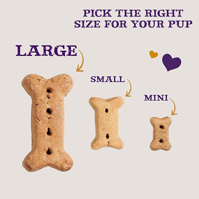 Old Mother Hubbard by Wellness Classic P-Nuttier Natural Dog Treats, Crunchy Oven-Baked Biscuits, Ideal for Training, Large Size, 3.3 pound bag - PAWPICO