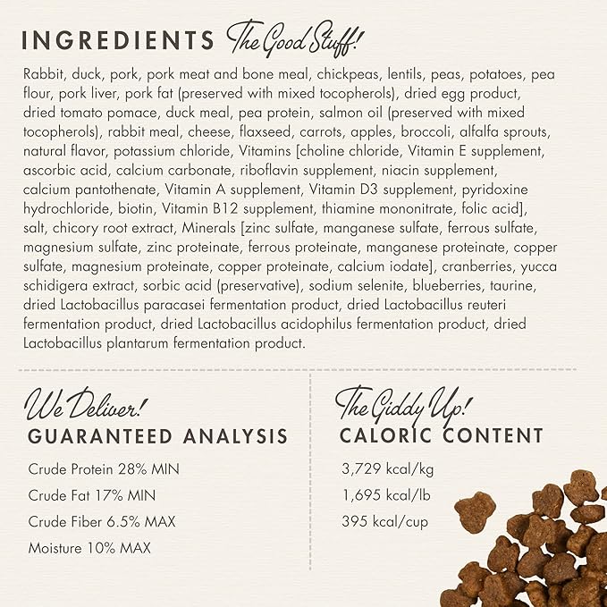 Fromm Four-Star Nutritionals Hasen Duckenpfeffer Dog Food - Premium Dry Dog Food - Rabbit Recipe - 12 lb - PAWPICO