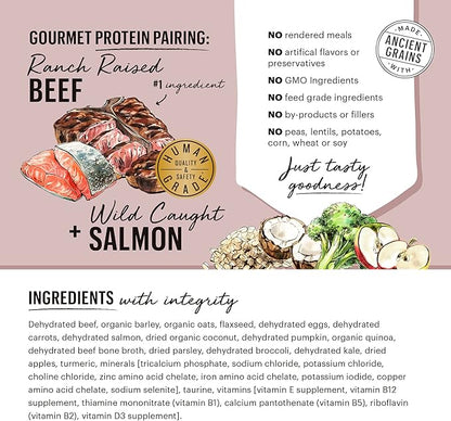 The Honest Kitchen Gourmet Grains Beef & Salmon Recipe Dehydrated Dog Food, 4 lb box - PAWPICO