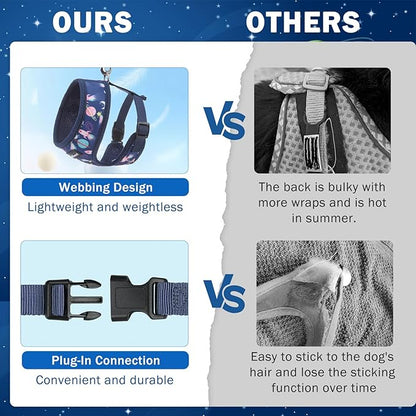 SCENEREAL Small Dog Harness Collar and Leash Set, Adjustable No Pull Pet Harnesses, No Chock Soft Mesh Step in Vest for Doggie Puppy Medium Dogs Cats Girl or Boy,Chihuahua, Yorkie, Outdoor Walking SCENEREAL