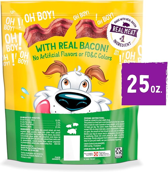 Purina Beggin' With Real Meat Dog Treats, Fun Size Original With Bacon Flavor - 25 oz. Pouch - PAWPICO