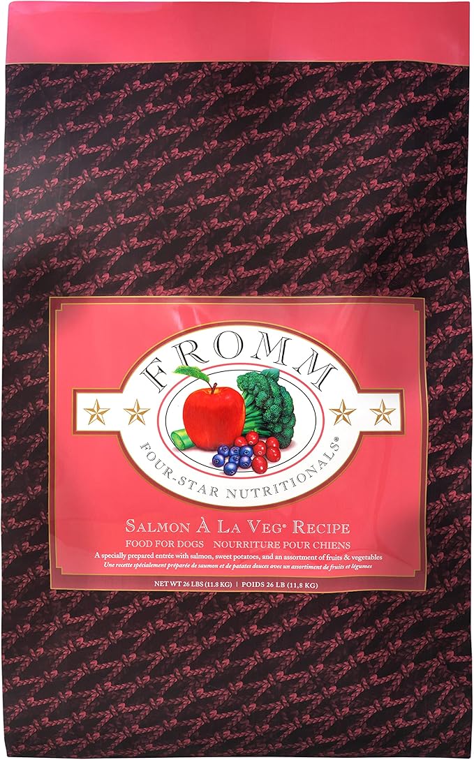 Fromm Four-Star Nutritionals Salmon A La Veg Dog Food - Premium Dry Dog Food - Salmon Recipe - 26 lb - PAWPICO