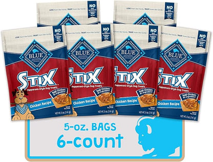 Blue Buffalo Stix Natural Soft Moist Dog Treats Chicken Recipe Bag - PAWPICO