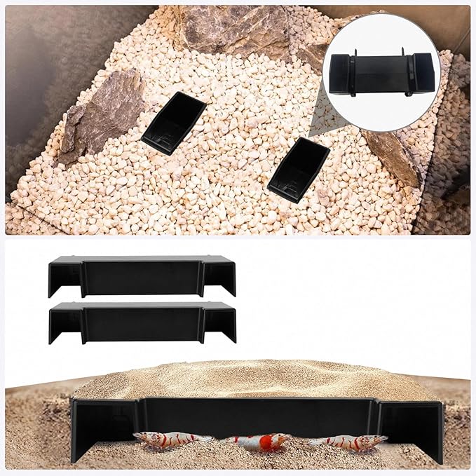 Shrimp Cave Aquarium Tunnel, Shrimp Hides for Aquarium, Corner Aquarium Cave, Corner Fish Tank Decorations, Shrimp Tank Accessories, Fish Hideout for Aquarium Decor, Fish Cave for Aquarium Hideout CPLIKE