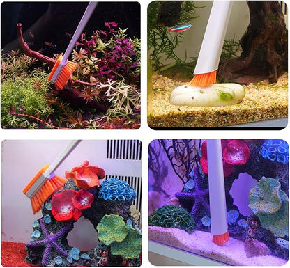 Small Fish Tank Cleaner - Algae Scraper for Glass Aquariums - Aquarium Brush & Scrubber Tool Adapted for Cleaning Glass and Acrylic Aquariums. PAWPICO