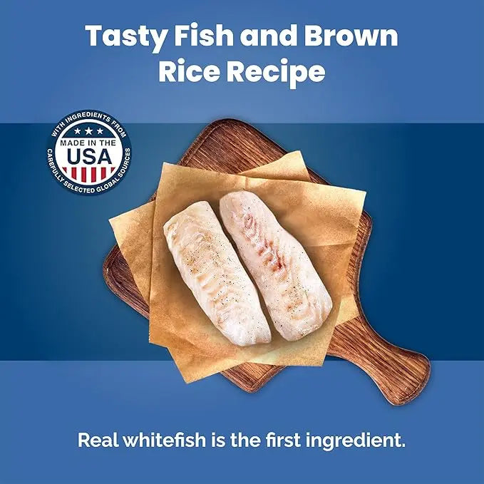 Blue Buffalo Life Protection Formula Adult Dry Dog Food, Helps Build and Maintain Strong Muscles, Made with Natural Ingredients, Fish & Brown Rice Recipe, 30-lb. Bag - PAWPICO