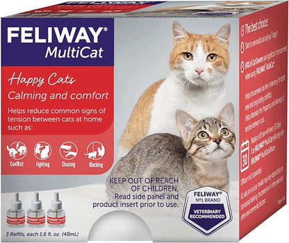 FELIWAY MultiCat Calming Pheromone, 30 Day Refill - 3 Pack Feliway%C2%AE