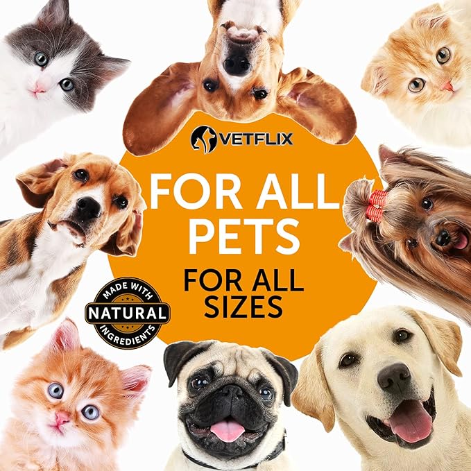 Velflix Allergy Immune Anti Itch & Hot Spots - Made in USA Natural Pet Supplement for Cat & Dog Allergy Relief with Turmeric & Milk Thistle -Seasonal Allergies Digestive Treatment for Dogs & Cats Vetflix