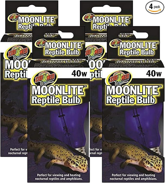 Zoo Med Moonlite Bulb for Reptiles, 40 Watt (Pack of 4) ZooMed