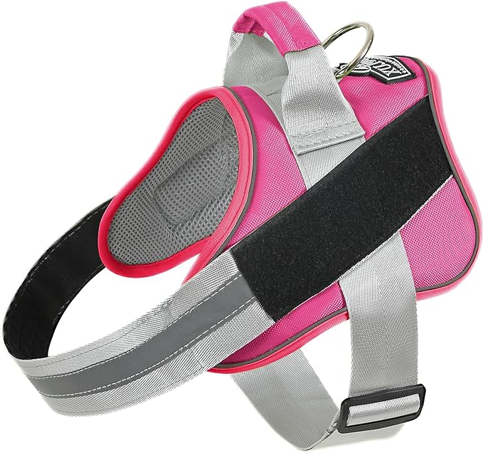 Bolux Dog Harness, No-Pull Reflective Dog Vest, Breathable Adjustable Pet Harness with Handle for Outdoor Walking - No More Pulling, Tugging or Choking (Fuchsia, Small (Pack of 1)) Bolux