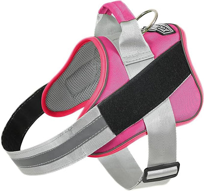 Bolux Dog Harness, No-Pull Reflective Dog Vest, Breathable Adjustable Pet Harness with Handle for Outdoor Walking - No More Pulling, Tugging or Choking (Fuchsia, Small (Pack of 1)) Bolux