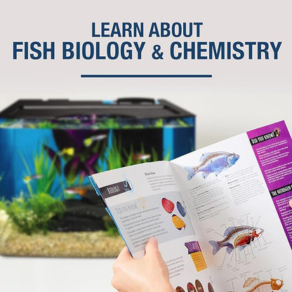 Tetra Crescent STEM Aquarium Kit 3 Gallons, Curved-Front Fish Tank with LEDs and STEM Activity Guide Tetra